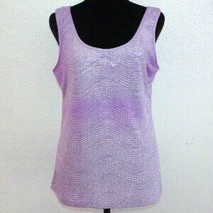 Forever 21, Purple glitter stretch tank top, with double layers.